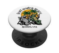 Fort Walton Beach Florida USA Funny Manatee Alligator Design PopSockets Adhesive PopGrip