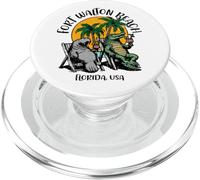 Fort Walton Beach Florida USA Funny Manatee Alligator Design PopSockets PopGrip for MagSafe