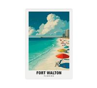 Fort Walton Beach Print Canvas Poster Bedroom Decor Landscape Office Room Decor Gift 20x30inch(50x75cm)