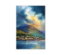 Fort William Watercolor Canvas Poster for Office Decor Gift