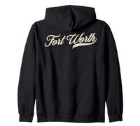 Fort Worth Minimalist Vintage Zip Hoodie