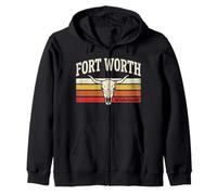 Fort Worth Tshirt Texas TX USA Trip Souvenir Vacation Retro Zip Hoodie