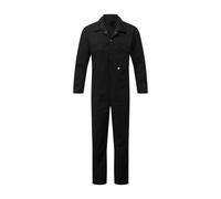Fort Black Zip Front Coveralls - 38" - Durable with Handy Pockets - Comfortable Work Overalls