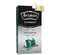 Fortaleza Platinum Coffee - Nespresso Compatible Aluminium Coffee, Tanzanian Coffee, Intense Flavour, 100% Arabic, Natural Tueste, Pack 8 x 10 - Total 80 Units