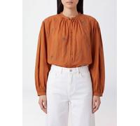 FORTE FORTE Cotton and Silk Blouse with Floral Embroidery and Rhinestone Appliqués - Size: 1 - female