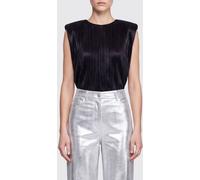 FORTE FORTE Sleeveless Pleated Technical Fabric Top with Crew Neck - Size: 3 - female