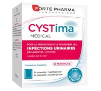 Forté Pharma Cystima Medical D-Mannose Urinary Comfort 14 Bags | Prevents urinary tract infections, D-Mannose of plant origin, limits the adhesion of E. coli, 14 days