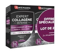 Forté Pharma - Expert Intense Collagen | Collagen Based Food Supplement - Wrinkles and Firmness of The Skin | Pack of 2 x 14 Sticks