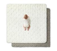 Fortella Baby Play Mat for Playpen & Floor Non-Slip 120×120cm, Forest Beige