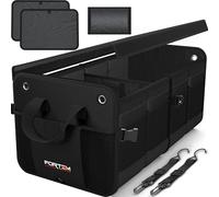 FORTEM Car Boot Organiser, Car Boot Storage, SUV Organiser, Collapsible Multi Compartments, Cars Accessories for Men Women, 600D Oxford, Non Slip Bottom, Securing Straps, Soft Cover (65L)
