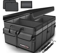 FORTEM Car Boot Organiser Storage, Car Organiser, Boot Tidy, Collapsible Multi Compartments, Cars Accessories for Men Women, 600D Oxford, Non Slip Bottom, Securing Straps, Soft Cover (50L)