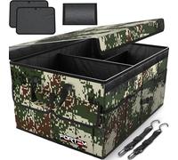 FORTEM Car Boot Organiser Storage, Car Organiser, Boot Tidy, Collapsible Multi Compartments, Cars Accessories for Men Women, 600D Oxford, Non Slip Bottom, Securing Straps, Soft Cover (50L)