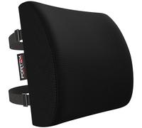 FORTEM Lumbar Support Cushion, Back Support for Office Chair and Car Seat, Back Rest for Gaming, Memory Foam Pillow, Desk Chair Cushion, Breathable & Washable Cover, Adjustable Straps