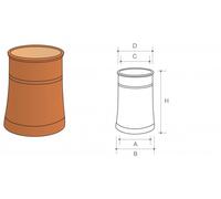 Forterra Chimney Pot Cannon Head Contract No.114 - 300mm - Red