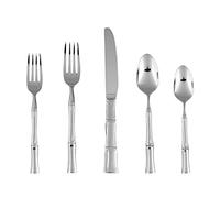 Fortessa 5PPS-127-20PC Royal Pacific 18/10 Stainless Steel Flatware 20 Piece Place Setting, 18-10 Steel, Polished Stainless