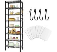 Forthcan 8-Tier Shelving Unit, Adjustable, Two 4-Tier Storage Shelves | 8 Shelf Wire Storage Unit, Adjustable Heavy Duty Metal Storage Rack for Kitchen Pantry Organization