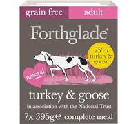 Forthglade Wet Dog Food, National Trust (7 x 395g Trays) - Adult Dogs, Grain Free Turkey & Goose, Stomach Sensitive Wet Dog Food Trays with Natural Ingredients, Complete Hypoallergenic Dog Food