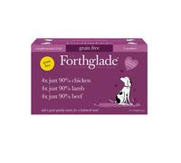 Forthglade Adult Dog Grain Free Just 90% Chicken Lamb & Beef 395g 12pk 0.395 kg