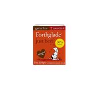 Forthglade Complementary Natural Wet Dog Food - Grain Free Just Beef with vegetables (18 x 395g) Trays - 90% Beef Dog Food for Puppy, Adult & Senior