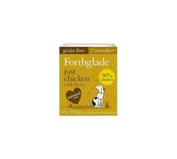 Forthglade Complementary Natural Wet Dog Food - Grain Free Just Chicken with Liver & Vegetables (18 x 395g) Trays - 90% Chicken Dog Food for Puppy,