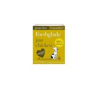 Forthglade Complementary Natural Wet Dog Food - Grain Free Just Chicken with vegetables (18 x 395g) Trays - 90% Chicken Dog Food for Puppy, Adult &