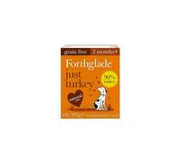 Forthglade Complementary Natural Wet Dog Food - Grain Free Just Turkey with vegetables (18 x 395g) Trays - 90% Turkey Dog Food for Puppy, Adult &