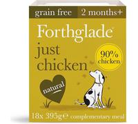 Forthglade Complementary Wet Dog Food - Just Chicken With Vegetables, 90% Chicken, Grain Free Stomach Sensitive, Hypoallergenic, Natural Ingredients