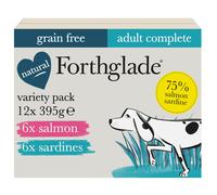 Forthglade Complete Salmon & Sardine Fish Variety Pack Adult Wet Dog Food 395g x 12