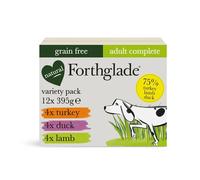 Forthglade Wet Dog Food Variety Pack (12 x 395g Trays) - Grain Free & Hypoallergenic Dog Food, Adult 1 Year+, Turkey, Lamb & Duck with Vegetables, Complete Stomach Sensitive Meals, Natural Ingredients