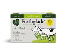 Forthglade Complete Meal Adult Grain Free Variety Pack (Lamb, Turkey, Duck), 12 x 395g