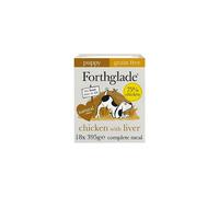 Forthglade Complete Natural Wet Dog Food - Grain Free Chicken with Liver & Vegetables (18 x 395g) Trays - Puppy Dog Food 2-12 months