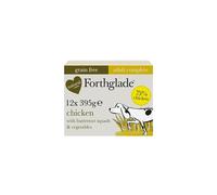 Forthglade Complete Natural Wet Dog Food - Grain Free Chicken with Vegetables (12 x 395g) Trays - Adult Dog Food 1 Year+