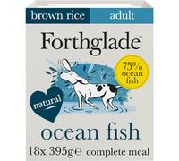 Forthglade Complete Natural Wet Dog Food - Ocean Fish with Brown Rice (18 x 395g) Trays