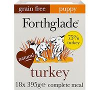 Forthglade Complete Natural Wet Dog Food - Puppy Grain Free Turkey (18 x 395g) Trays - Puppy Dog Food 2-12 months