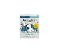 Forthglade Complete Natural Wet Dog Food - White Fish with Wholegrain Brown Rice and Vegetables, 18x395g Trays, Senior 7+ Years