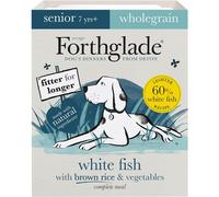 Forthglade Complete Natural Wet Dog Food - White Fish with Wholegrain Brown Rice & Vegetables (18 x 395g) Trays - Senior Dog Food 7 Years+