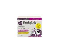 Forthglade Complete Natural Wet Dog Food - Wholegrain Variety Pack (12 x 395g) Trays - Chicken & Duck with Wholegrain Oats & Vegetables - Puppy Dog