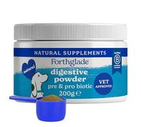 Forthglade Digestive Powder for Dogs, 200g, Pre & Pro Biotic with Psyllium Husk, Natural, Grain Free Supplement for Gut Health, Promotes Healthy Digestion & Nutrient Absorption
