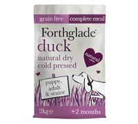 Forthglade Dry Dog Food, Cold Pressed (2kg), Hypoallergenic and Grain Free Dog Food, Duck & Vegetables, Natural Senior, Adult and Puppy Meal, Vet Approved For Good Gut Health