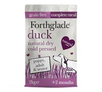 Forthglade Dry Dog Food, Cold Pressed (2kg), Hypoallergenic and Grain Free Dog Food, Duck & Vegetables, Natural Senior, Adult and Puppy Meal, Vet Approved For Good Gut Health