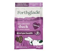 Forthglade Dry Dog Food, Cold Pressed (2kg), Hypoallergenic and Grain Free Dog Food, Duck & Vegetables, Natural Senior, Adult and Puppy Meal, Vet Approved For Good Gut Health