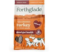 Forthglade Dry Dog Food, Cold Pressed, (2kg Resealable Bag), Small Dog Dry Food with Chicken & Vegetables, Hypoallergenic Dog Food, Grain Free Complete Meal for Small Dogs & Puppies, Good Gut Health