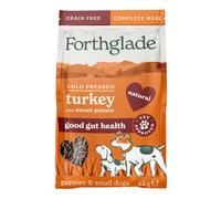 Forthglade Dry Dog Food, Cold Pressed (2kg Resealable Bag), Puppy and Small Dog Dry Meals with Turkey & Vegetables, Hypoallergenic Dog Food, Grain