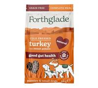 Forthglade Dry Dog Food, Cold Pressed, (2kg Resealable Bag), Turkey with Vegetables, Hypoallergenic Dog Food, Grain Free Complete Meal, Natural Senior, Adult and Puppy Dry Dog Food