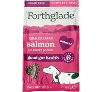 Forthglade Dry Dog Food, Cold Pressed (6kg), Hypoallergenic and Grain Free Dog Food, Salmon & Vegetables, Natural Senior, Adult and Puppy Meal Vet, Approved For Good Gut Health