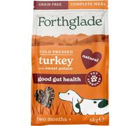Forthglade Dry Dog Food, Cold Pressed, (6kg Resealable Bag), Turkey with Vegetables, Hypoallergenic Dog Food, Grain Free Complete Meal, Natural Puppy,