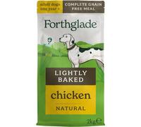 Forthglade Dry Dog Food, Lightly Baked, (2kg Resealable Bag), Adult Dogs, Chicken with Sweet Potato, Grain Free Dog Food with 50% Single Source