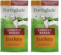 Forthglade Dry Dog Food, Lightly Baked, (2kg Resealable Bag), Adult Dogs, Tukey with Sweet Potato, Grain Free Dog Food with 50% Single Source Protein, Complete & Balanced Hypoallergenic Dog Food