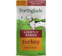 Forthglade Dry Dog Food, Lightly Baked, (6kg Resealable Bag), Adult Dogs, Tukey with Sweet Potato, Grain Free Dog Food with 50% Single Source Protein,