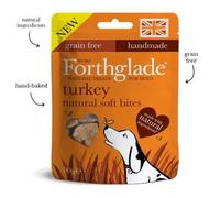 Forthglade Dog Treats Hand-Baked Grain-Free Soft Bites with Turkey - 90g
